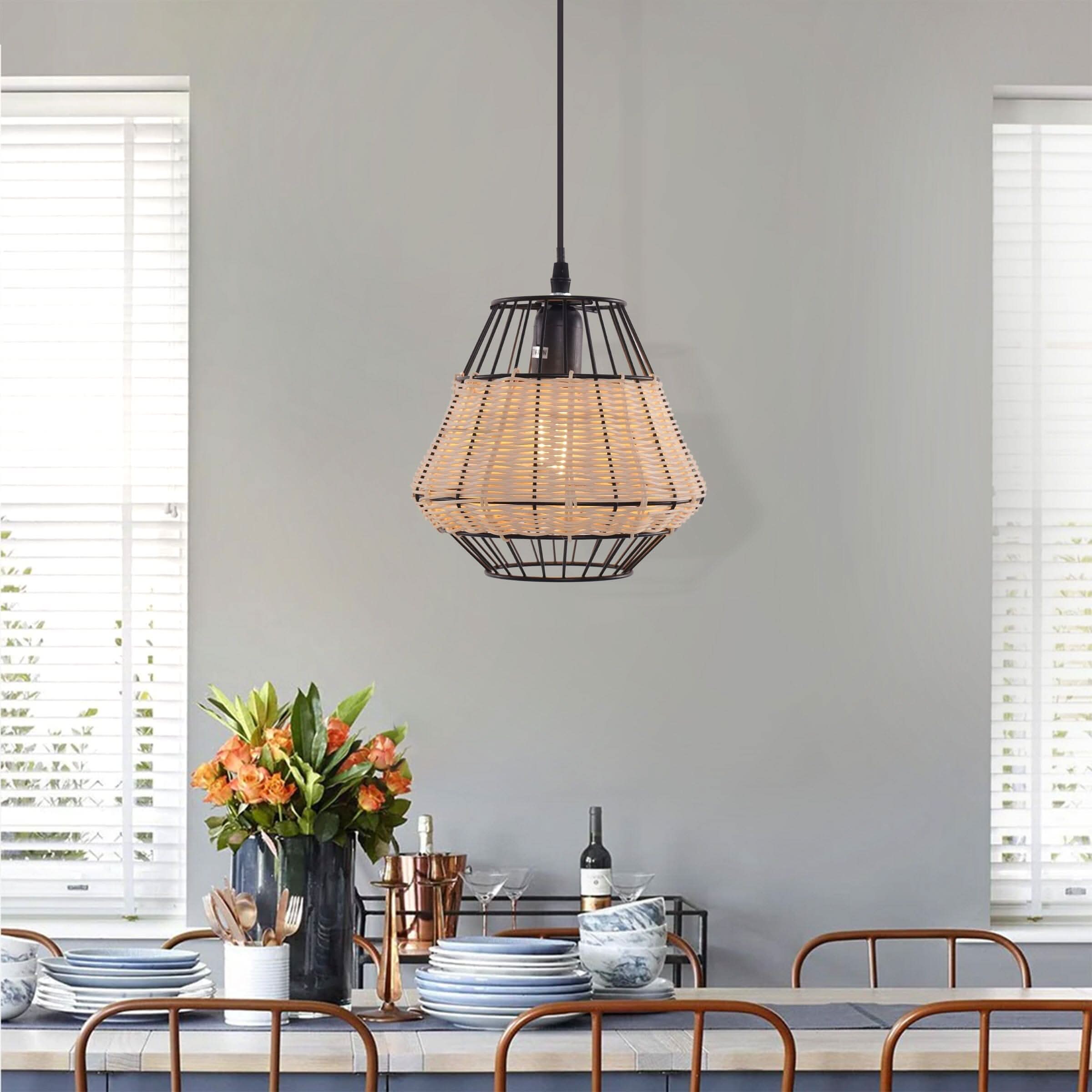 ‍Glyph-Lightsin Hexagonal Woven Pendant Light for Natural Warmth and Modern Style (100% off) Lightsin UK 1 Unit 