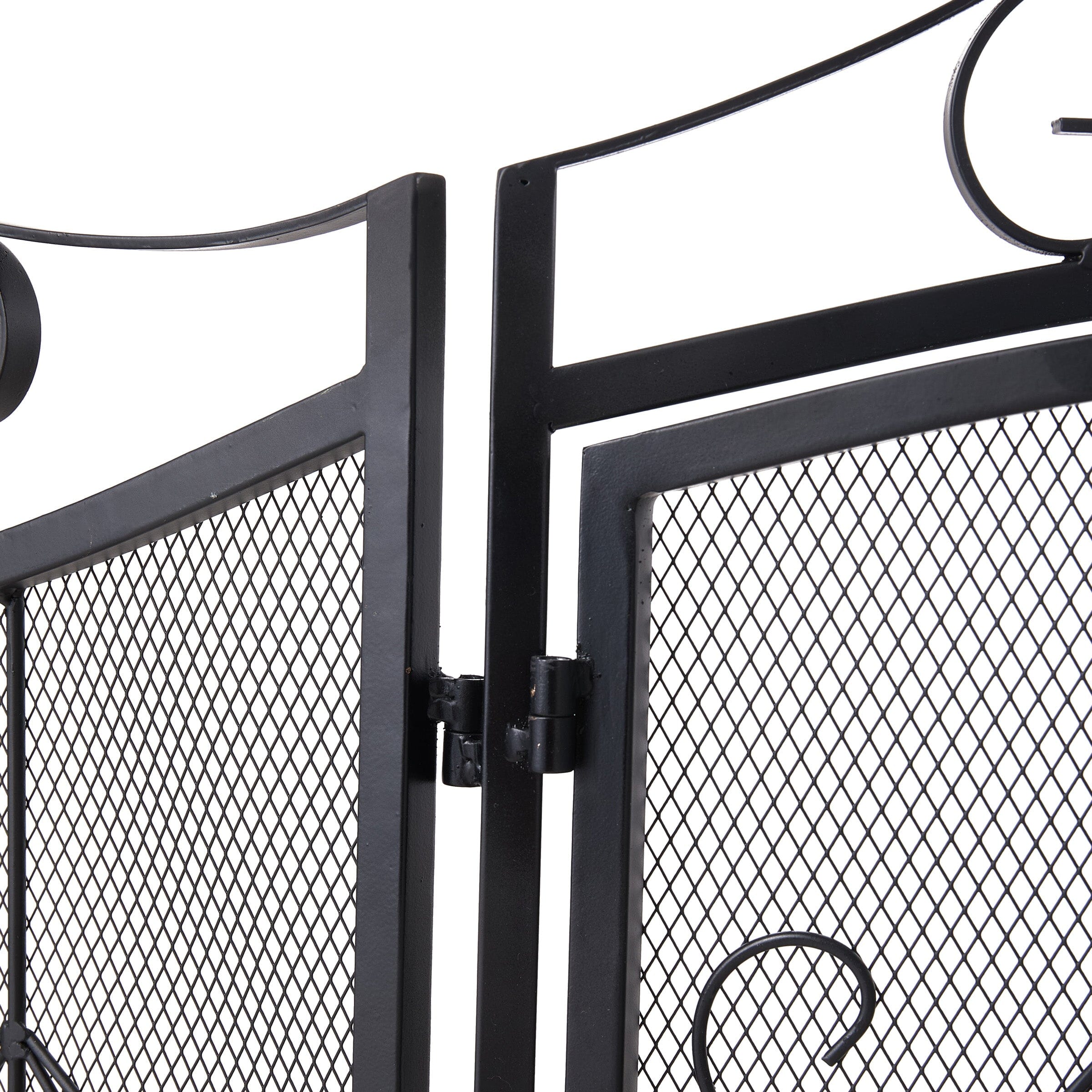Smallbee Iron Fireplace Screen Black Powder-Coated – 114.7x84x16.5cm Smallbee UK 