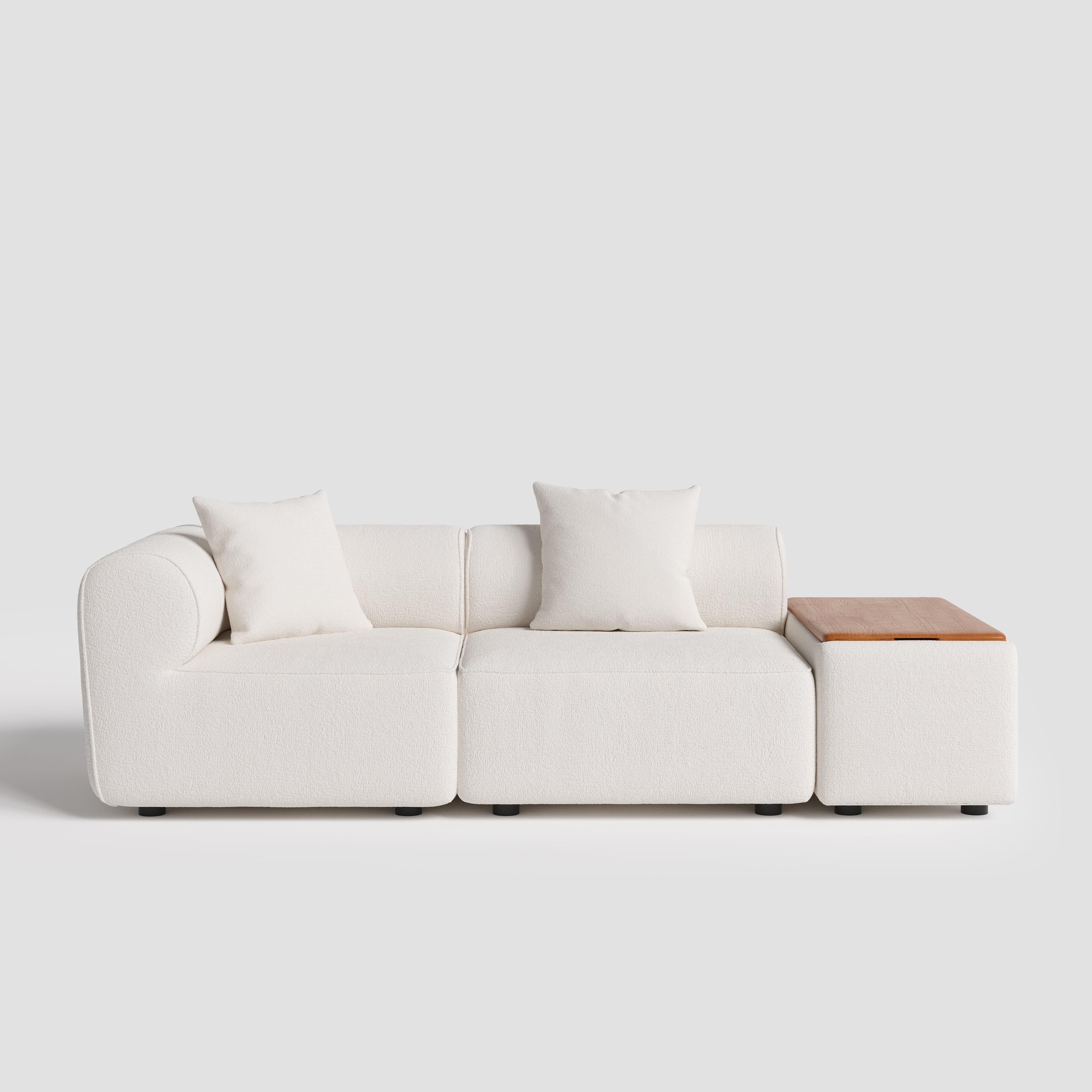 The Plump Modular Bouclé Sofa with Integrated Storage Cottonfy UK 