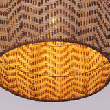 Lightsin Elegant Woven Rattan Pendant Light with Wave Details Lightsin UK 