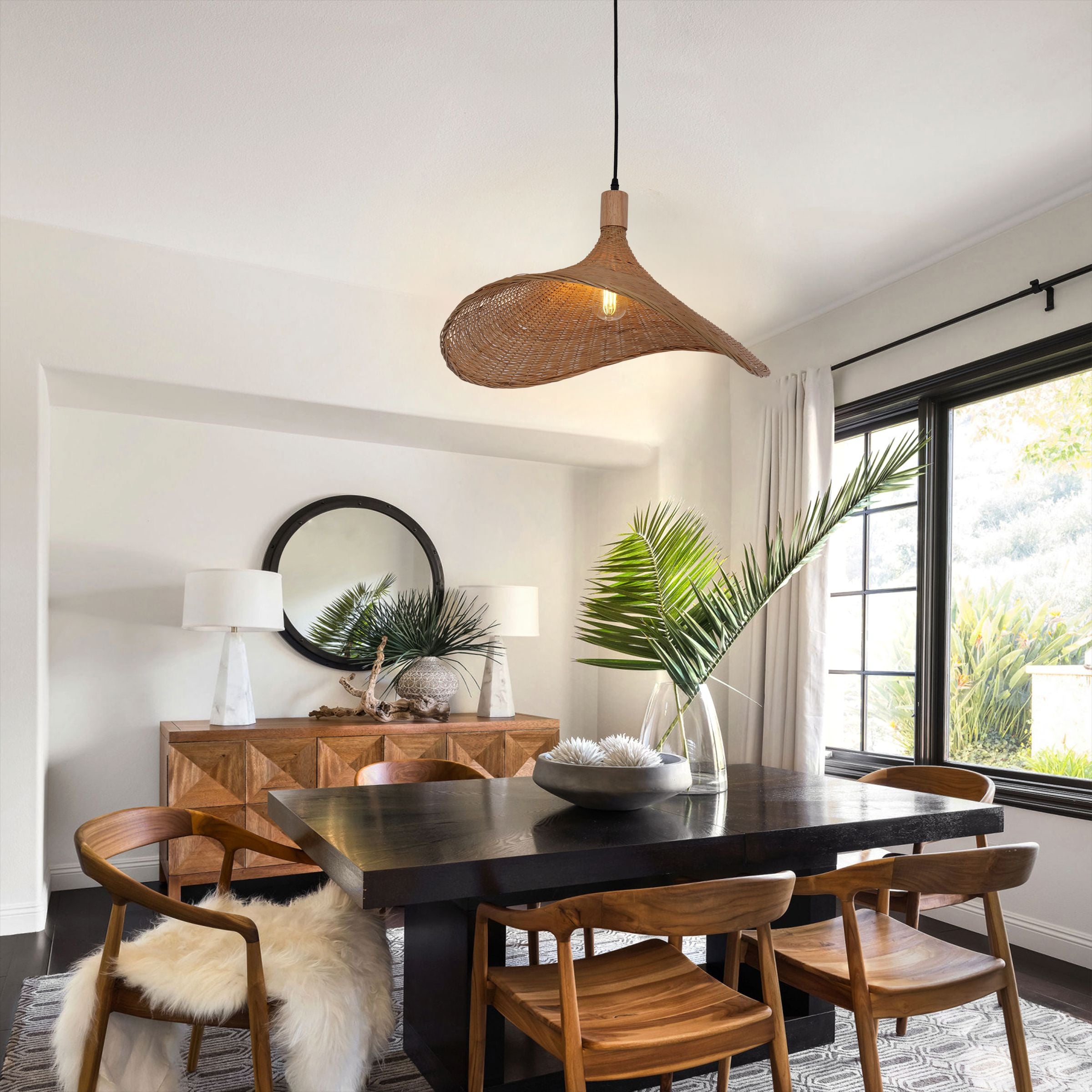 Lightsin Handwoven Bamboo Shade Pendant Light for Cozy Interiors Lightsin UK 