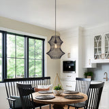 Lightsin Industrial Black Iron Pendant Light with Hourglass Shape Lightsin UK 