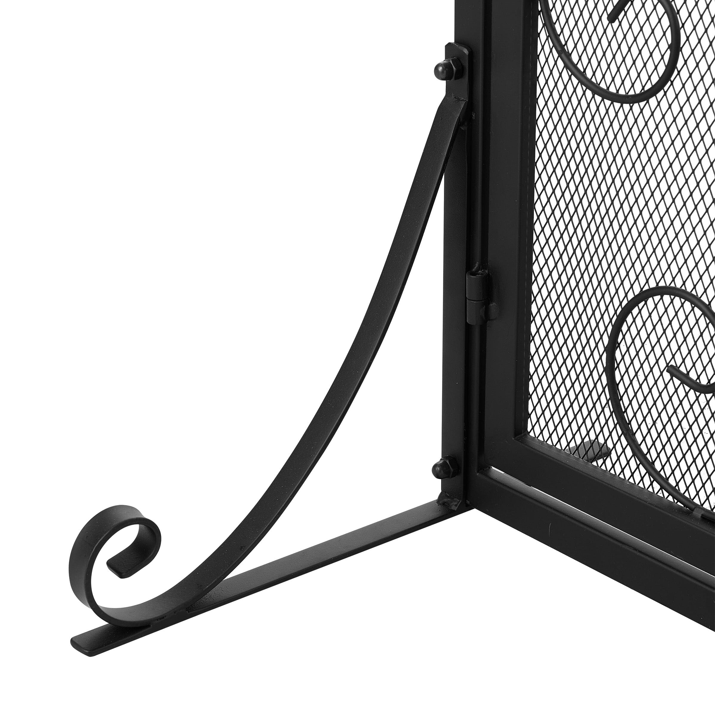 Smallbee Iron Fireplace Screen Black Powder-Coated – 90x32x78.8cm Smallbee UK 