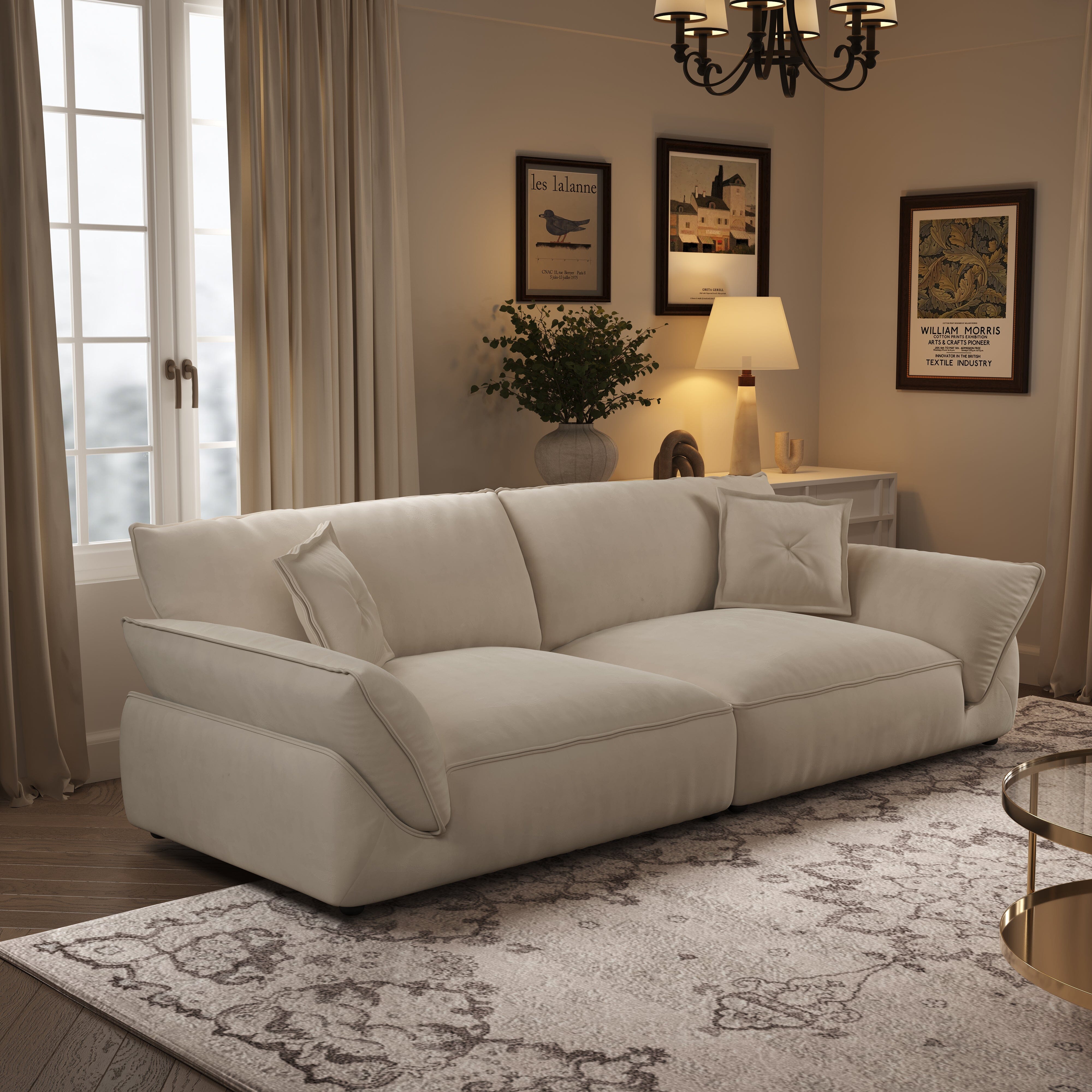 Cottonfy Cat-Scratch Resistant Fabric Elephant Ears Style Corner Sofa June 25 Sale Cottonfy UK 