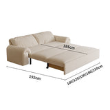 Cottonfy Cream Convertible Sleeper Sofa Bed with Drawers Living and Home 