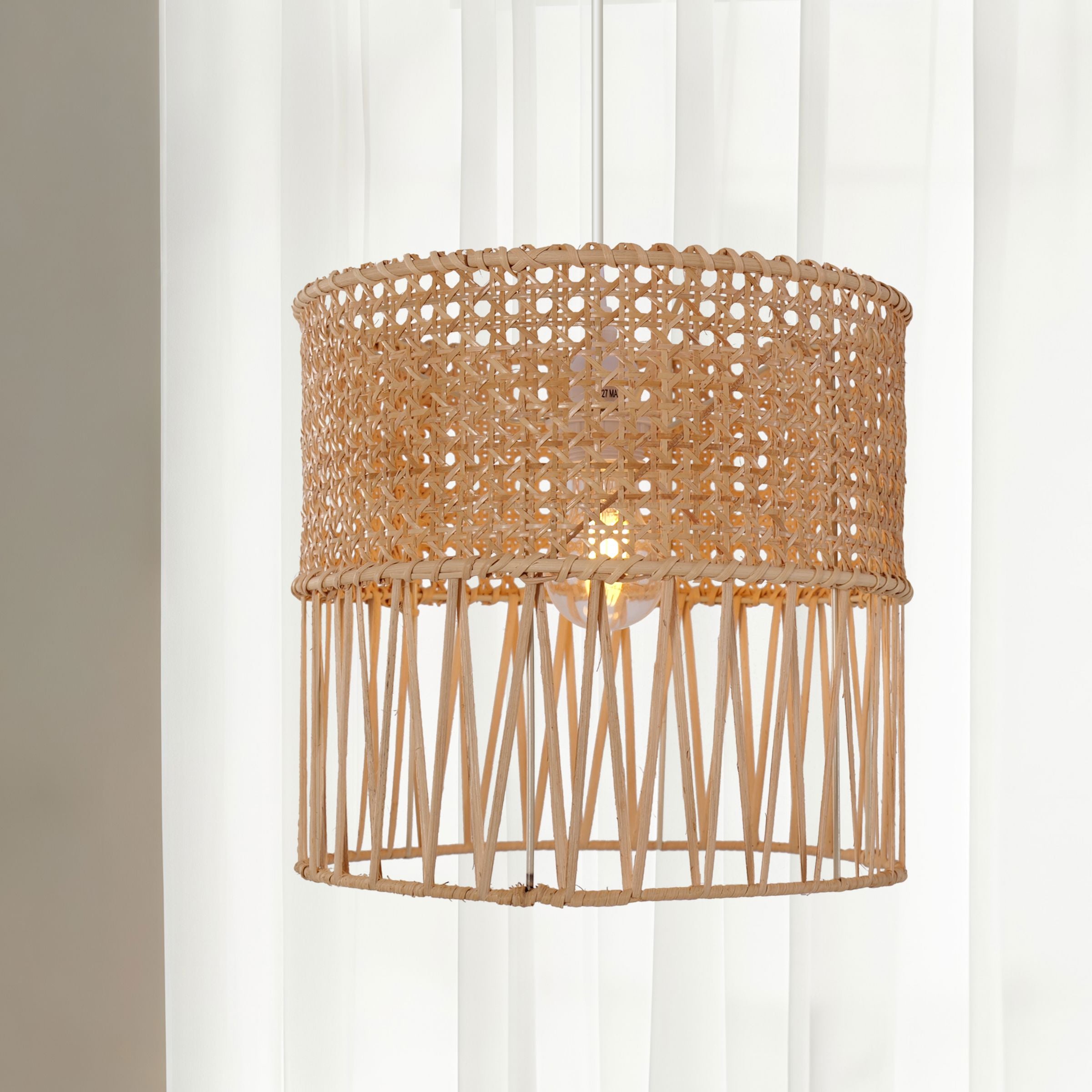 Lightsin Wabi-Sabi Style Hand-woven Rattan Pendant Light Lightsin UK 1 Unit 