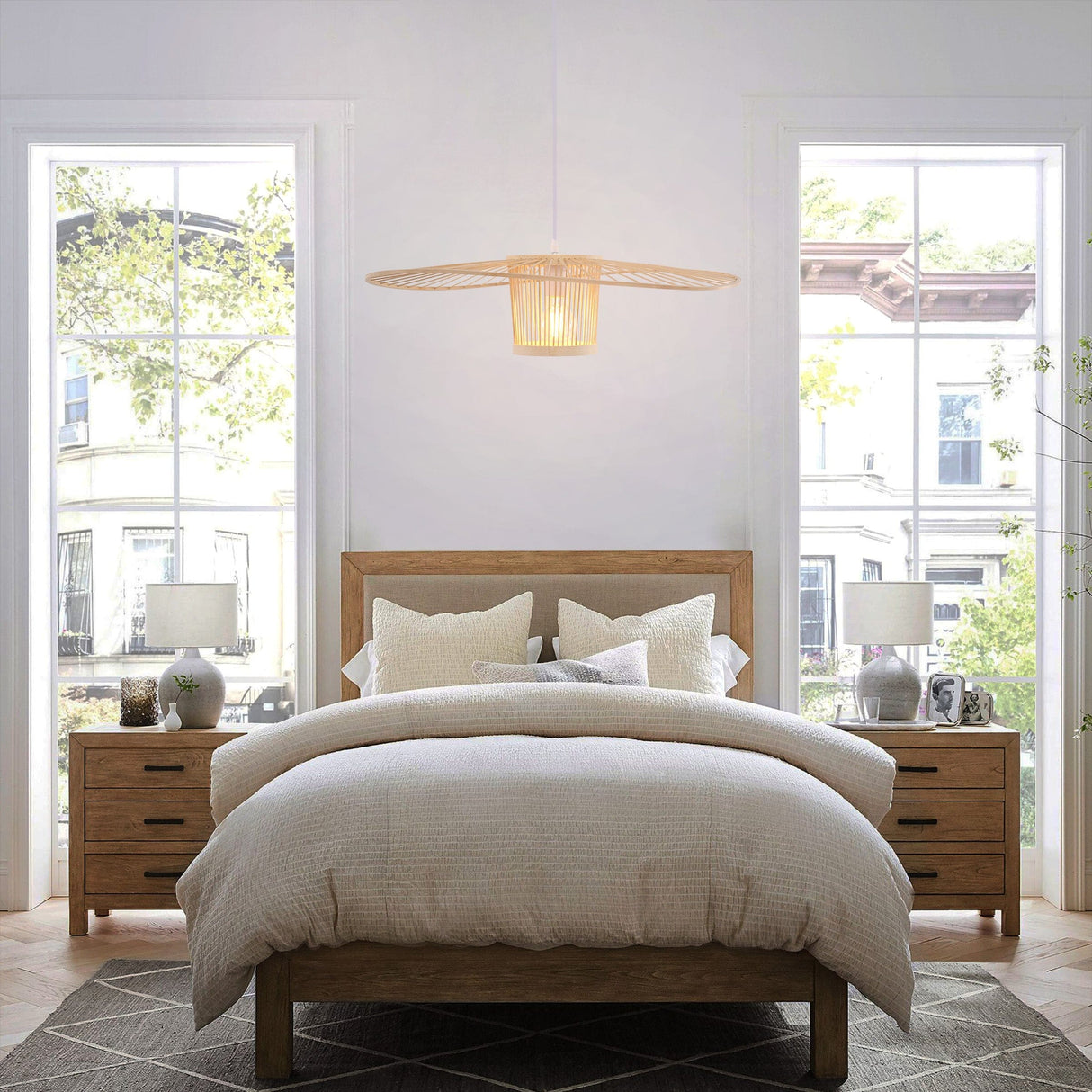 Lightsin Fan-Shape Bamboo Pendant Light for Organic Elegance and Warmth Lightsin UK 
