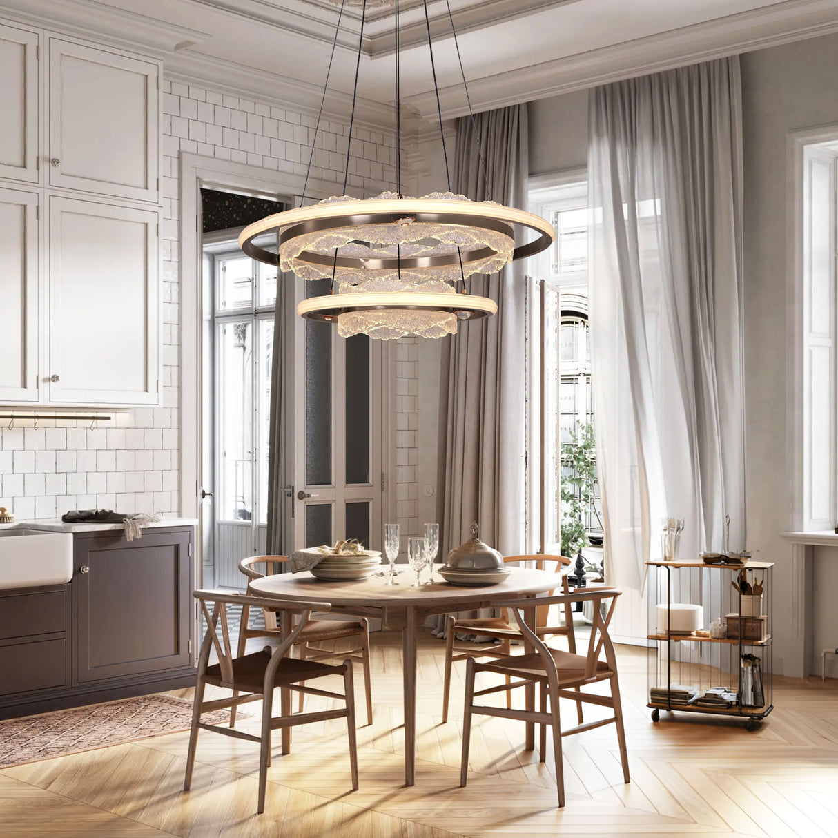 Lightsin Modern Ceiling Pendant Light with Aluminum and Acrylic Design Lightsin UK 
