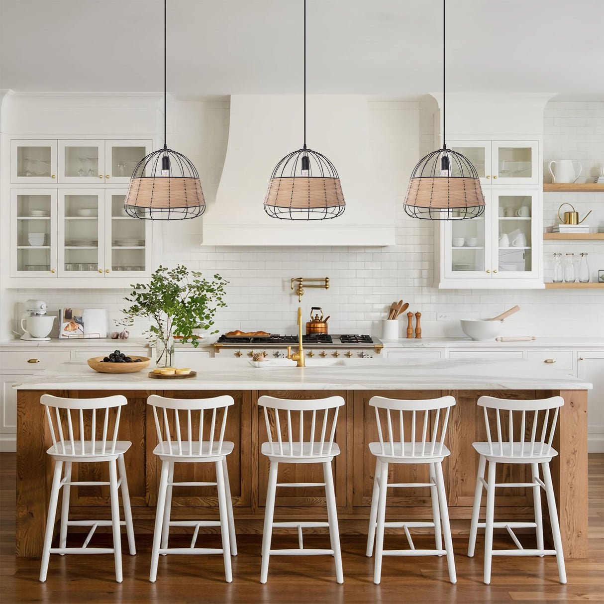 Lightsin Handcrafted Rattan Pendant Light with Iron Frame for Home Décor Lightsin UK 