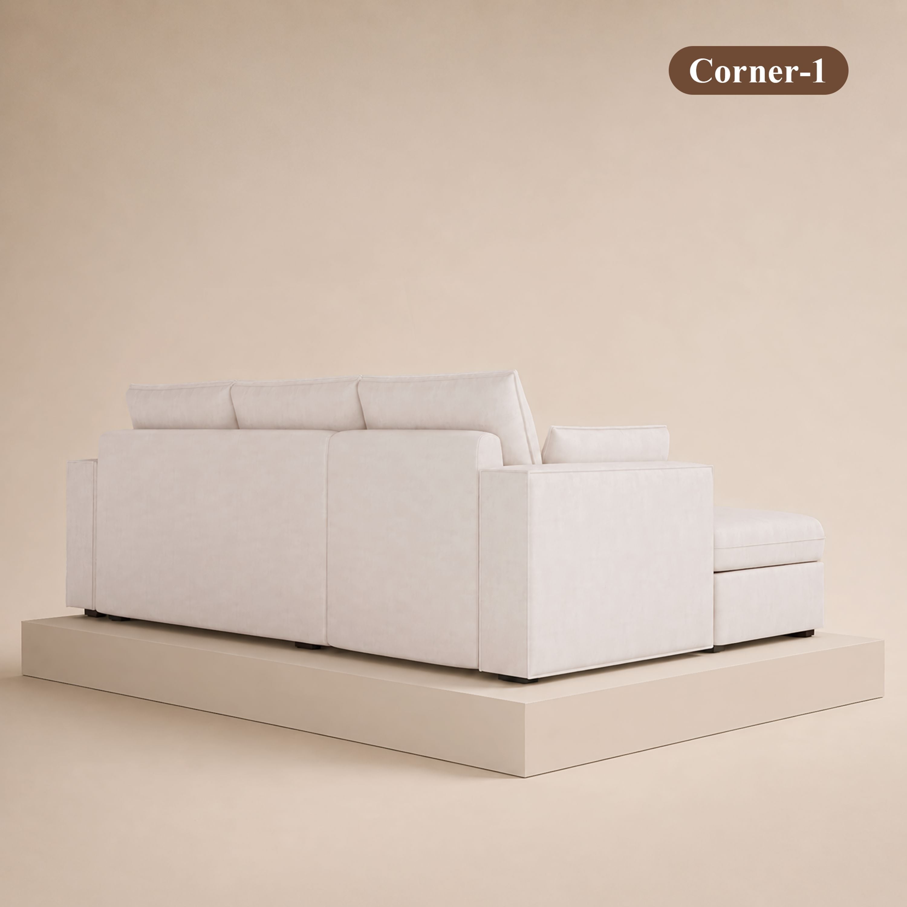 Cottonfy Creamy Tofu Block Pullout Sofa Bed with Storage June 25 Sale Cottonfy UK 