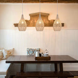Lightsin Natural Rattan and Bamboo Pendant Light with Iron Frame Living and Home 