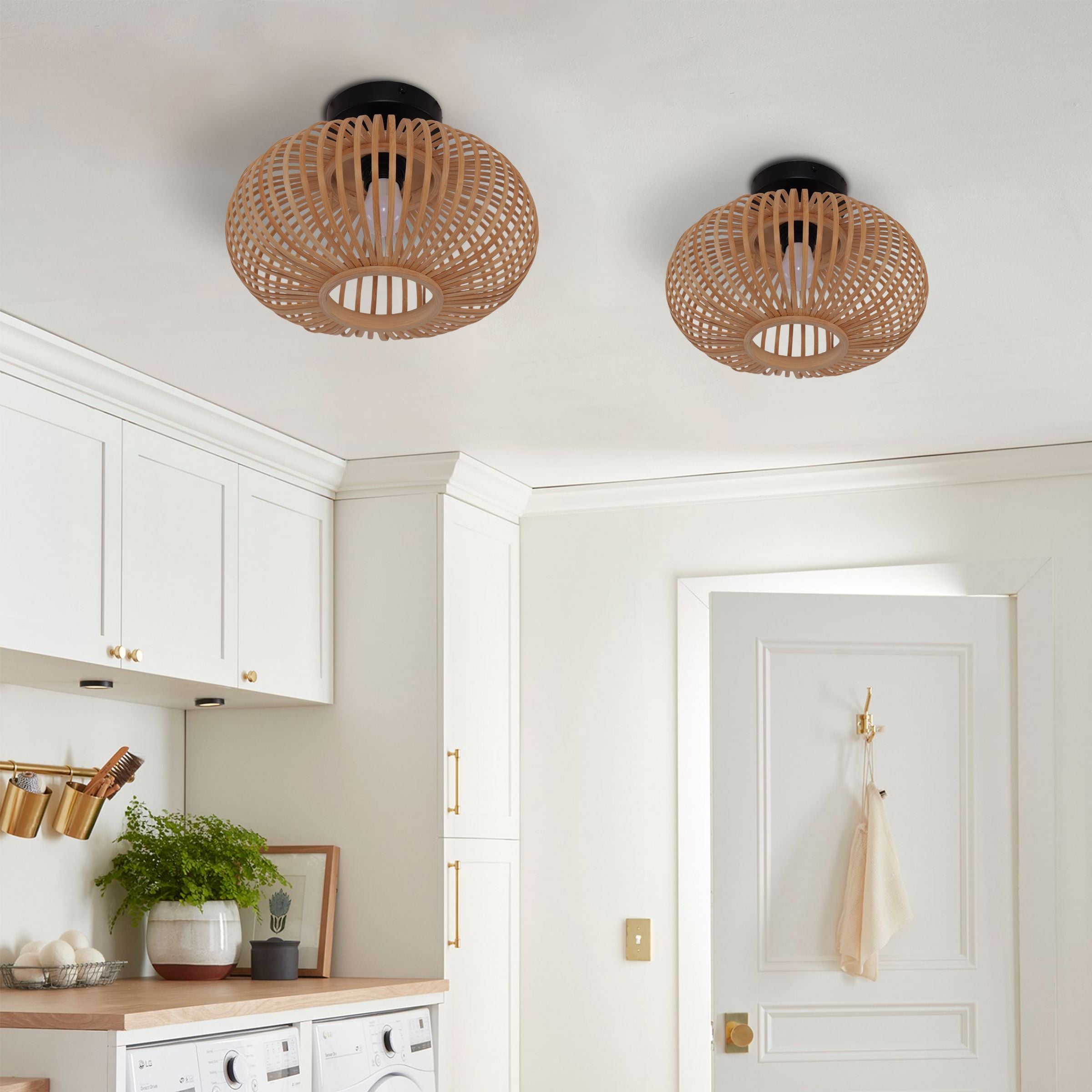 Lightsin Highly Cost-Effective Natural Woven Bamboo Wall Lamp Lightsin UK 