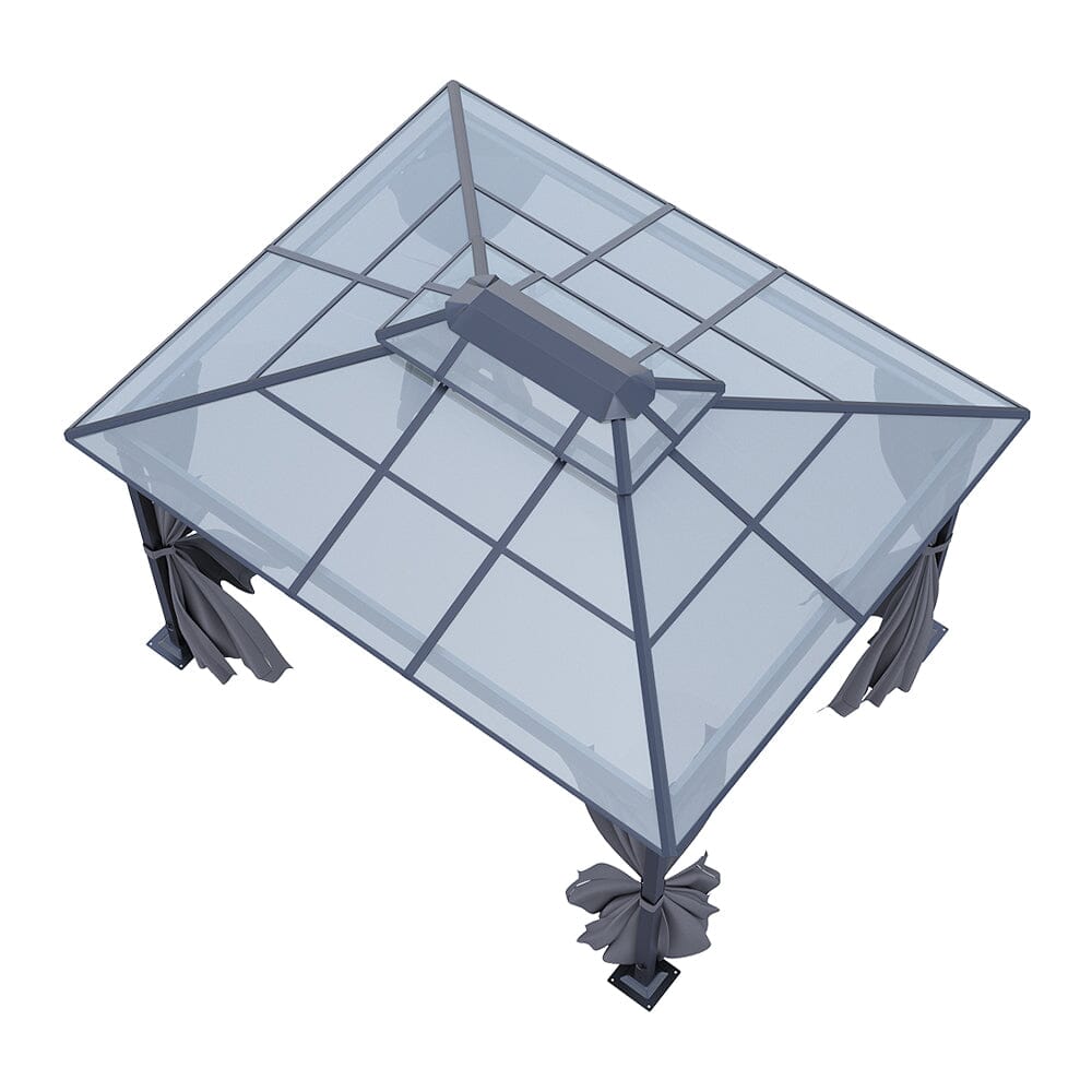 3*3.6*2.7m Iron and Aluminium Double Foof Sun Canopy Living and Home 