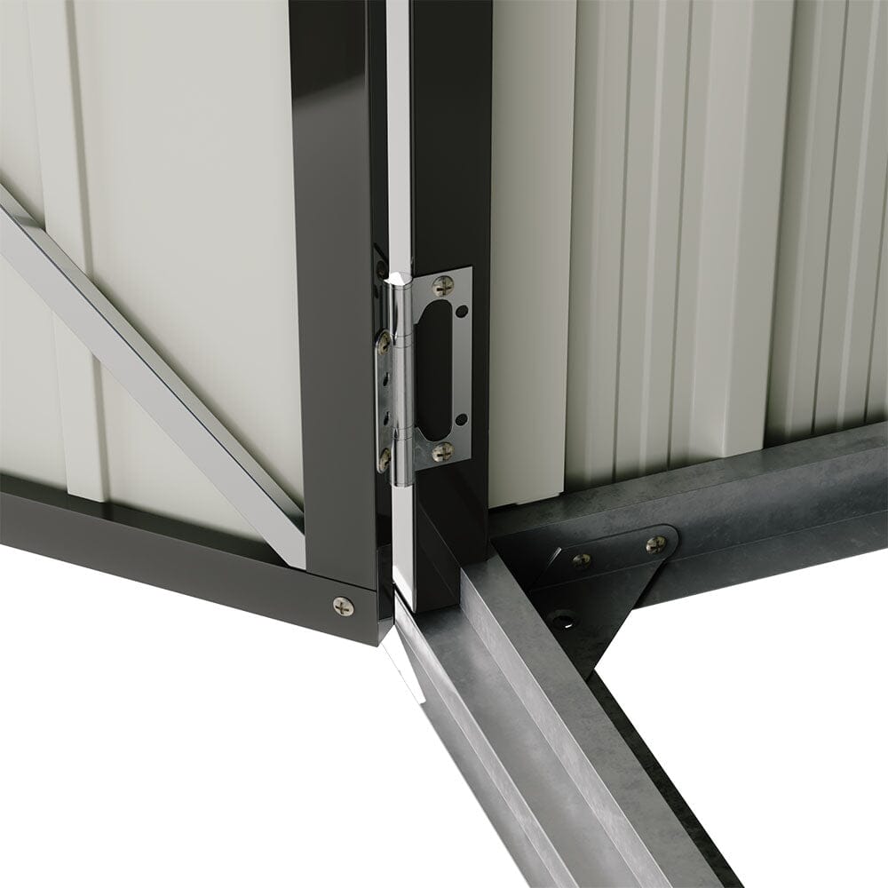 5.5x3FT Grey Slanted Roof Garden Shed with Double Doors Living and Home 