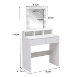 145cm H Makeup Dressing Table with Lighted Mirror Dressing Tables Living and Home 