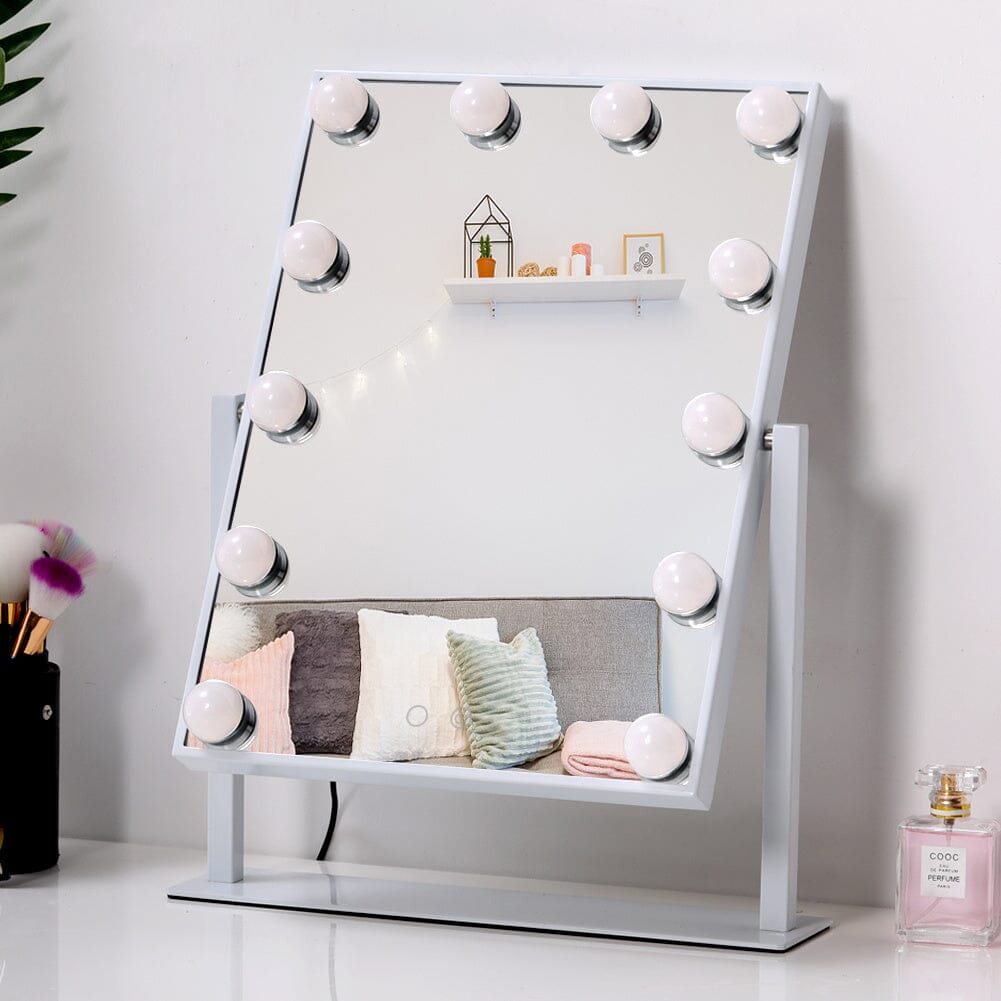 Adjustable Large Rectangular Lighted Makeup Mirror Living and Home 
