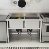 4ft Stainless Steel Kitchen Commercial Sink Kitchen Sinks Living and Home 