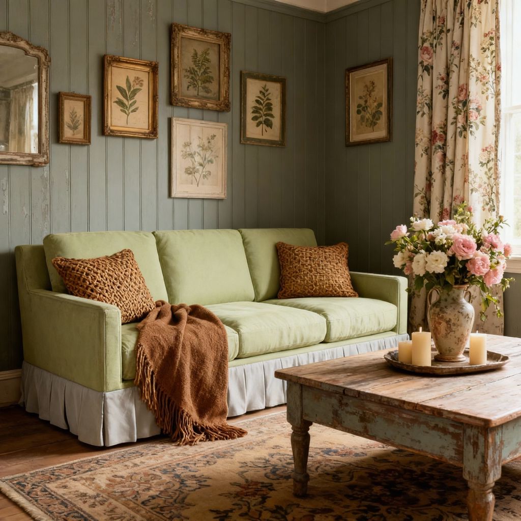 Cottonfy Country Check Sofa with Removable Skirted Covers Living and Home 