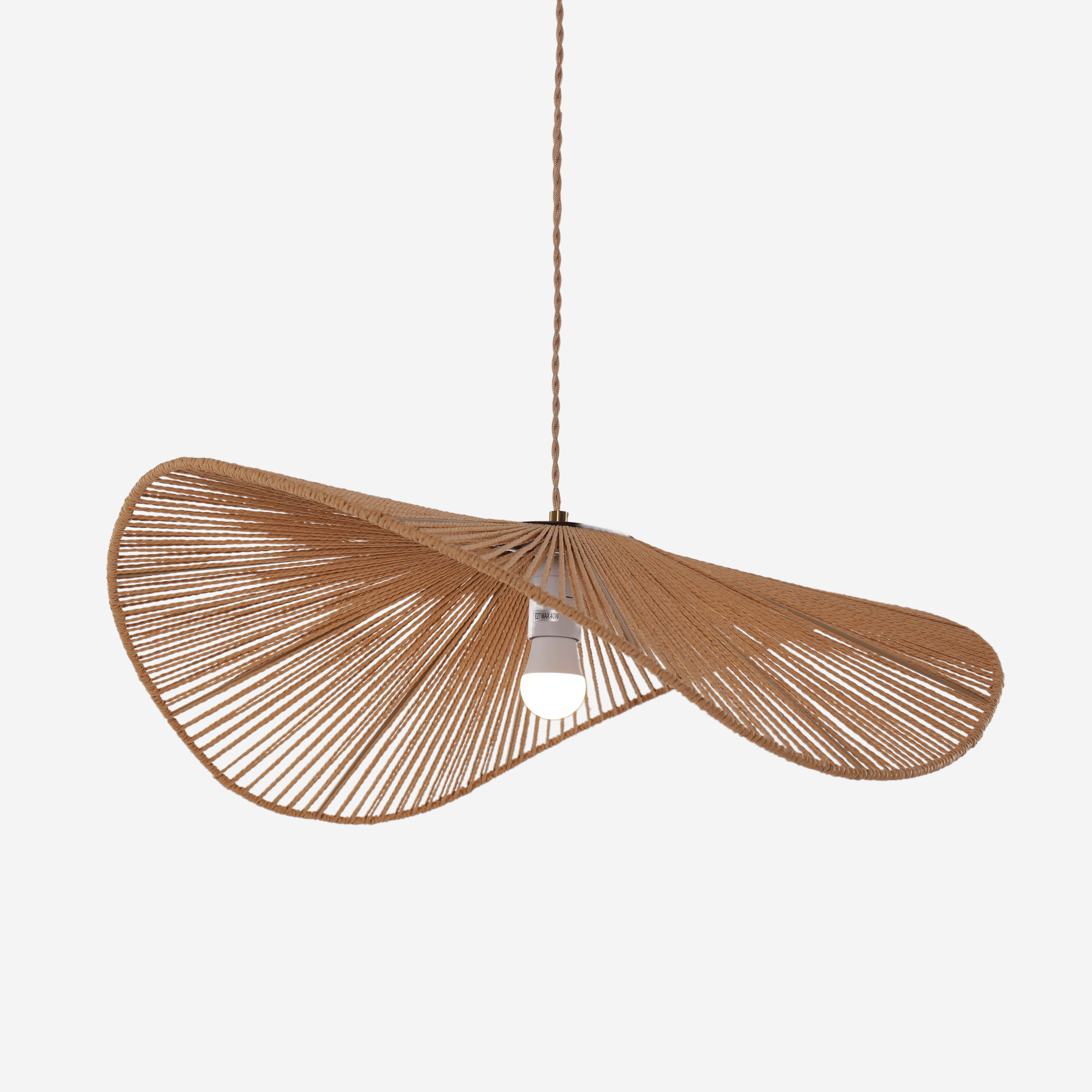 Lightsin Vintage Simple Creative Handwoven Hemp Rope Pendant Light Fixture Lightsin UK 