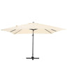 300cm Wide Garden Parasol Outdoor Hanging UV Resistant and Waterproof Umbrella for Patio Parasols Living and Home Parasol + Cross Base Beige 