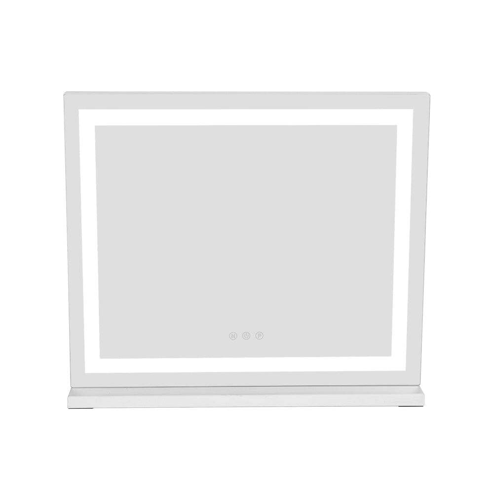 Contemporary Rectangle Vanity Mirror with LED Lights Living and Home 