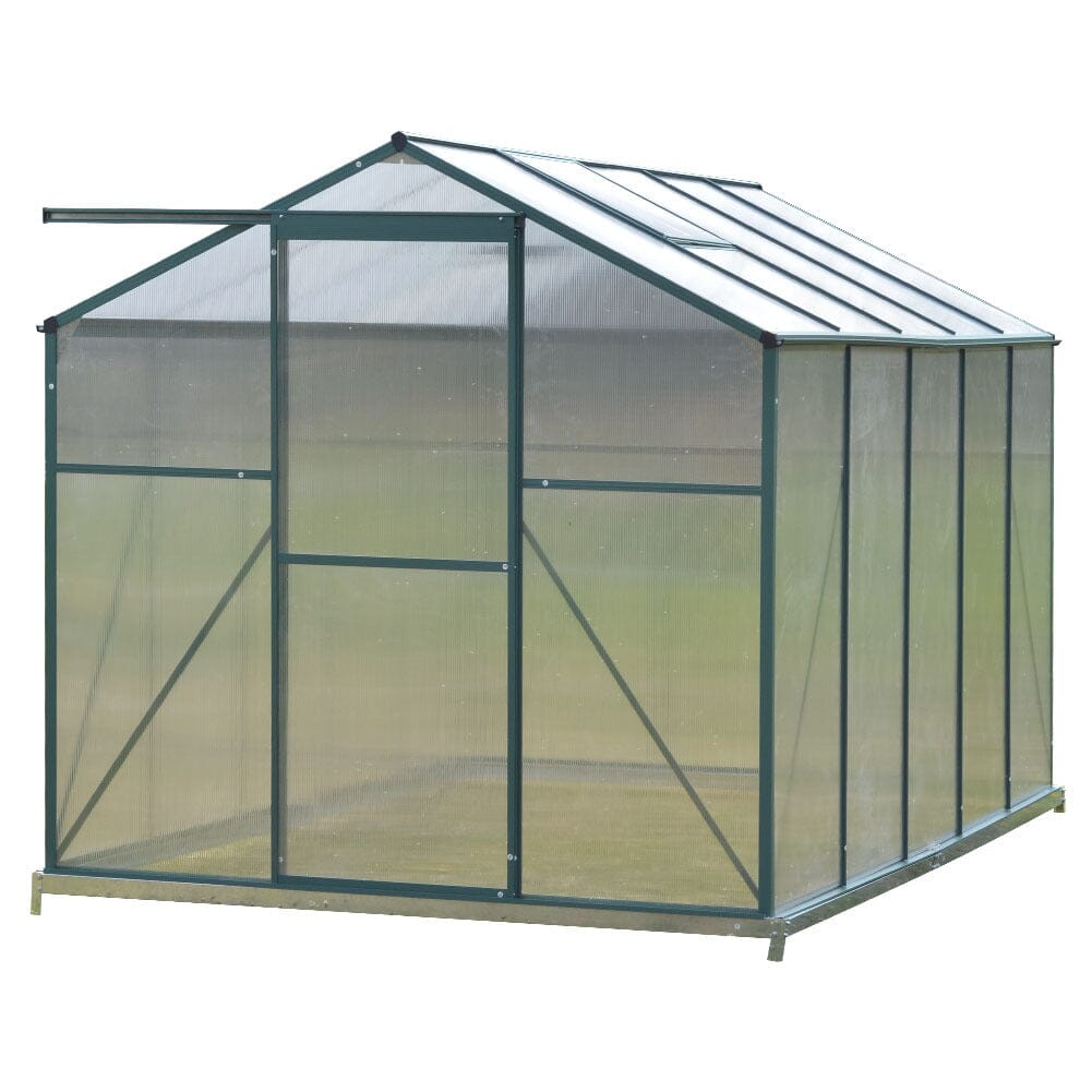 Livingandhome Large Aluminium Hobby Greenhouse and Window Opening Living and Home 
