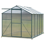 Livingandhome Large Aluminium Hobby Greenhouse and Window Opening Living and Home 