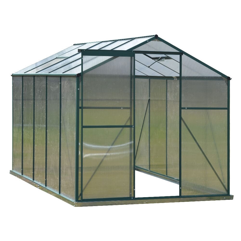 Livingandhome Large Aluminium Hobby Greenhouse and Window Opening Living and Home 