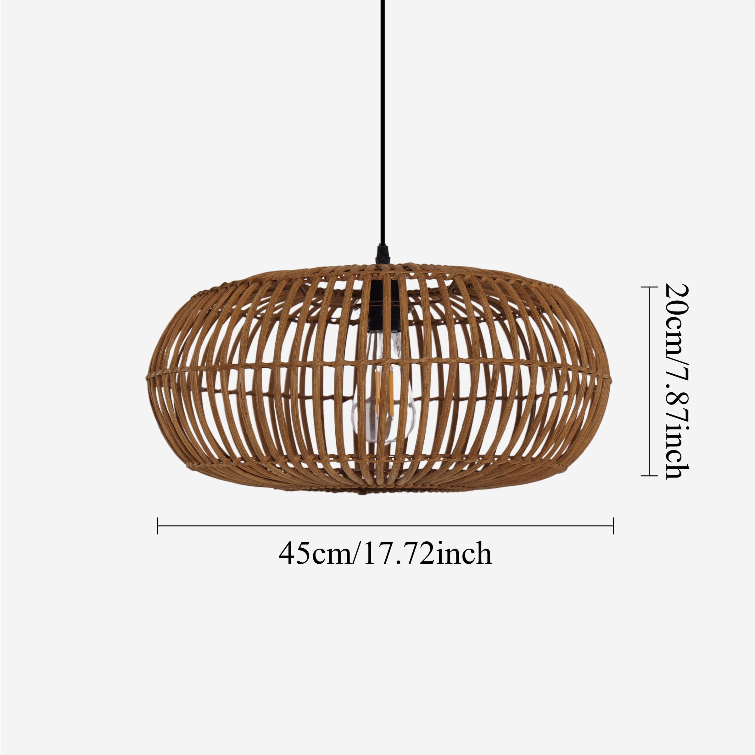 Lightsin Natural Bamboo Woven Round Pendant Light for Warm Interiors Lightsin UK 