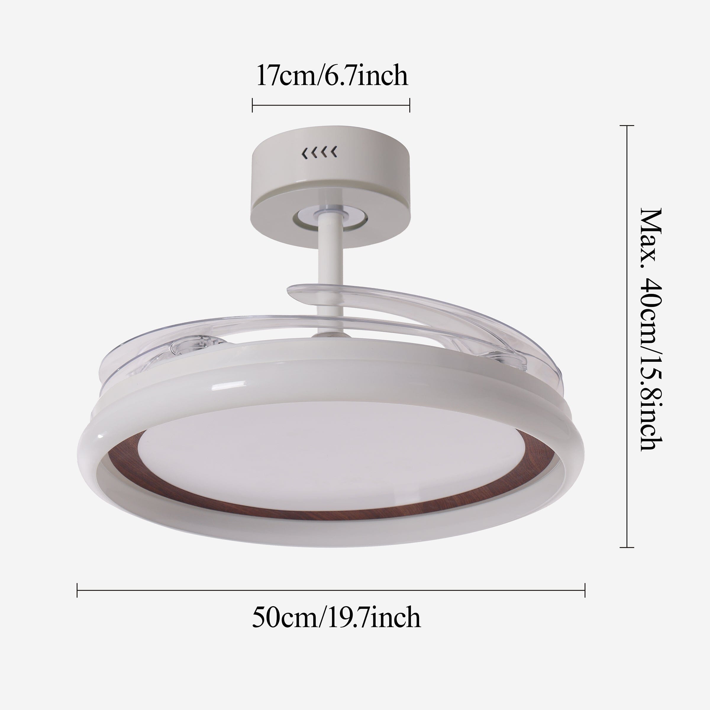 White 48 Inch Reversible LED Ceiling Fan Light with Remote Lightsin UK 