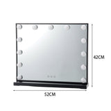 Rectangle LED Makeup Vanity Mirror LED Make Up Mirrors Living and Home 52cm W x 10cm D x 42cm H 