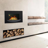 35inch Wall Mounted Electric Fireplace with Pebble Bowl 7 LED Flame Colours Wall Mounted Fireplaces Living and Home 