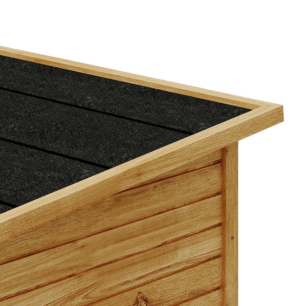 200.5x93x132cm / 220x103x133cm Wooden Bicycle Shed with Asphalt Roof and Steel Locking Door Living and Home 