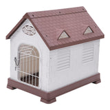 48cm W Elevated Plastic Dog House with Wire Door Dog Houses Living and Home 