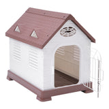 48cm W Elevated Plastic Dog House with Wire Door Dog Houses Living and Home 
