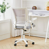 Mesh Back Ergonomic Office Chair with Folding Armrests Home Office Chairs Living and Home 