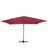 300cm Wide Garden Parasol Outdoor Hanging UV Resistant and Waterproof Umbrella for Patio Parasols Living and Home Parasol + Cross Base Claret 