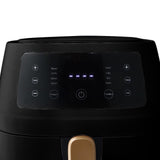 Sleek Black 8L Touchscreen Air Fryer - Intuitive Controls for Convenient Cooking Kitchen Appliances Living and Home 