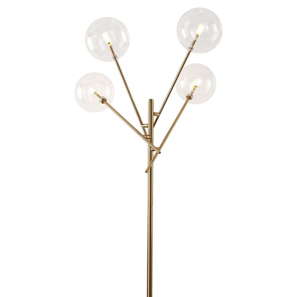 155cm H Gold Foot Switch 4 Light Tree Floor Lamp Floor Lamps Living and Home 