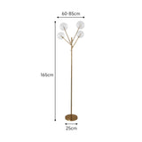 155cm H Gold Foot Switch 4 Light Tree Floor Lamp Floor Lamps Living and Home 