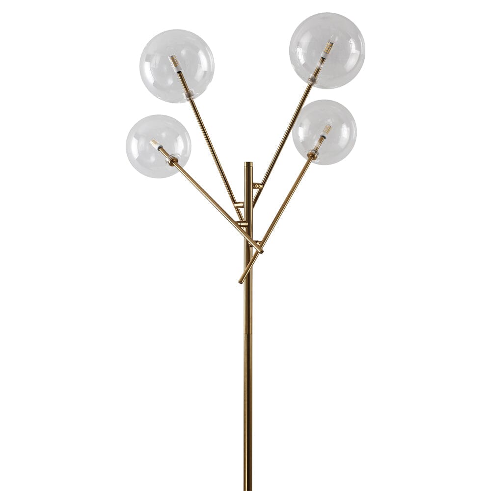 155cm H Gold Foot Switch 4 Light Tree Floor Lamp Floor Lamps Living and Home 