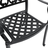 4Pcs Aluminum Outdoor Patio Dining Armchair with Thick Cushions Patio Side Chairs Living and Home 