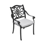 4Pcs Aluminum Outdoor Patio Dining Armchair with Thick Cushions Patio Side Chairs Living and Home 
