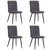 44 cm Height Set of 4 Tufted Modern Armless Dining Chairs with Metal Legs Dining Chairs Living and Home 