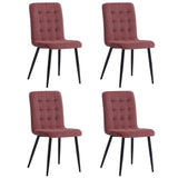 44 cm Height Set of 4 Tufted Modern Armless Dining Chairs with Metal Legs Dining Chairs Living and Home 