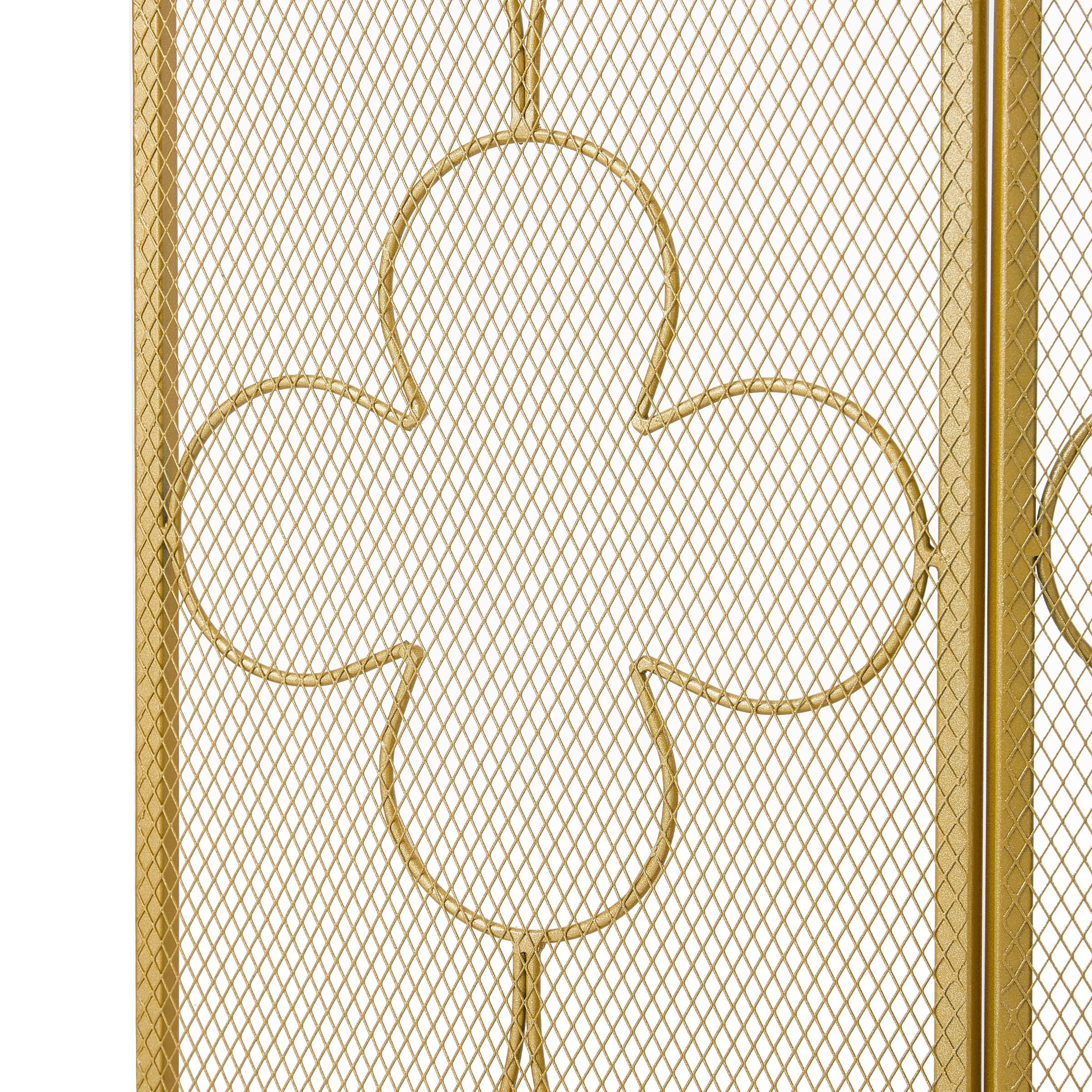 Smallbee Iron Fireplace Screen Gold Powder-Coated – 122x2.3x77.5cm Smallbee UK 