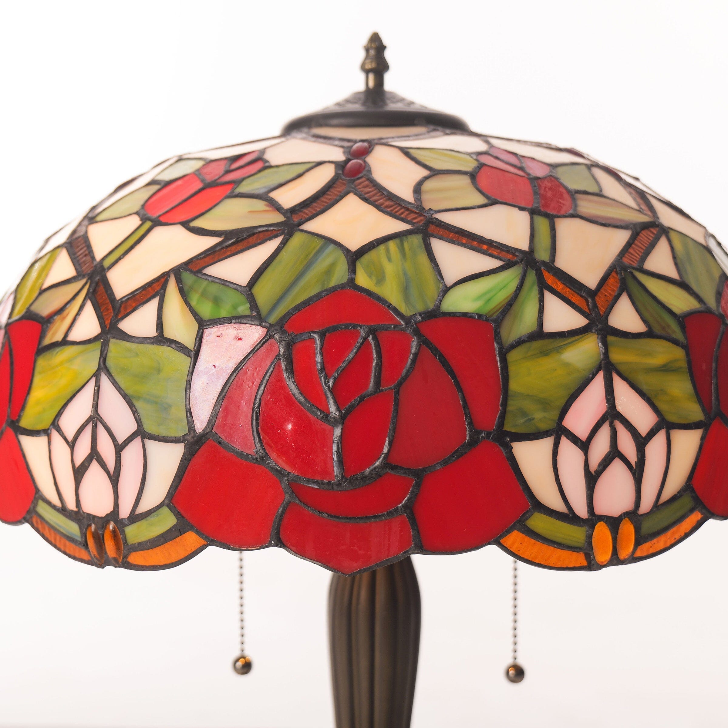 Lightsin Tiffany Table Lamp | Handcrafted Stained Glass Rose Series Lightsin UK 