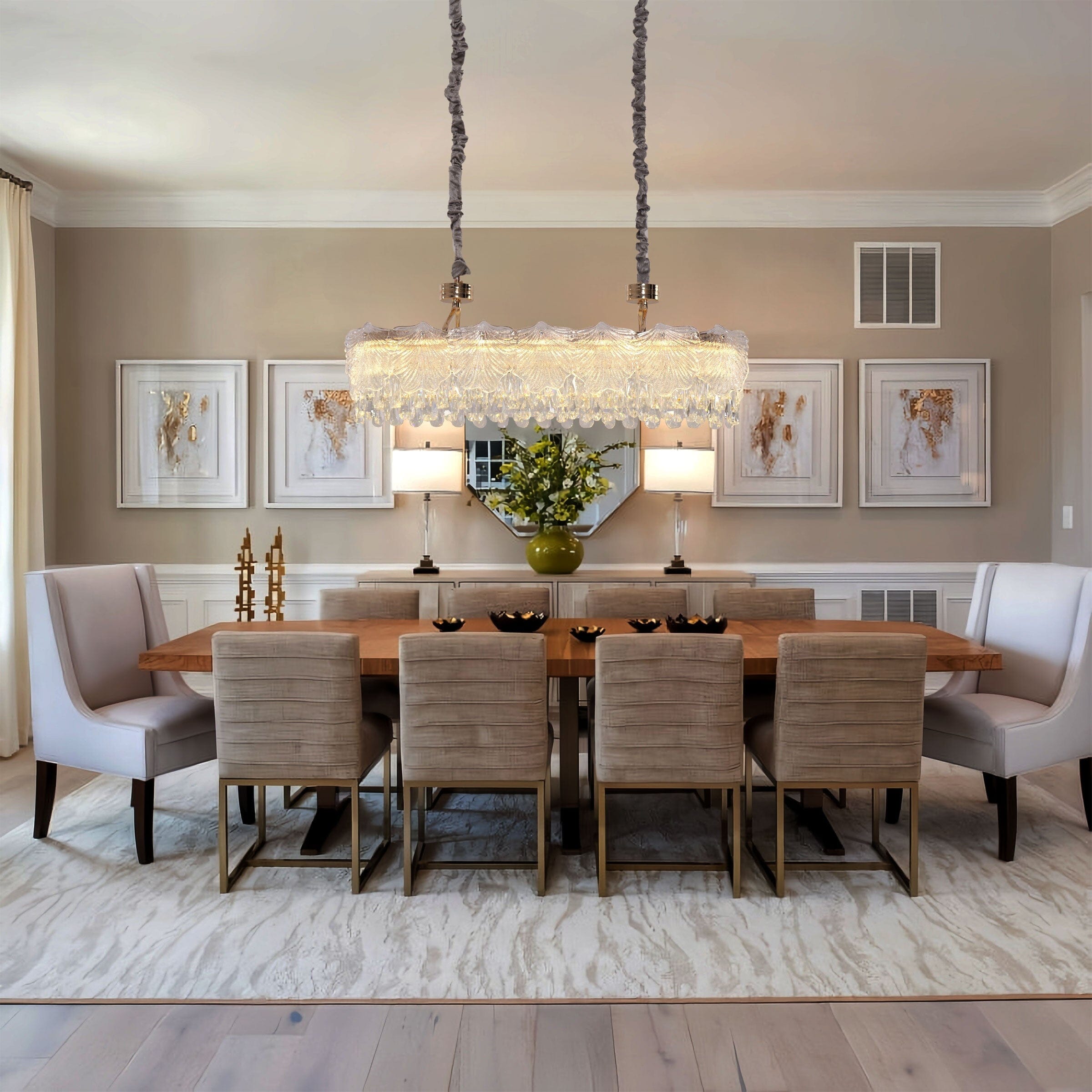 Lightsin Opulent Gold Chandelier Ceiling Light with Crystal Accents Lightsin UK 