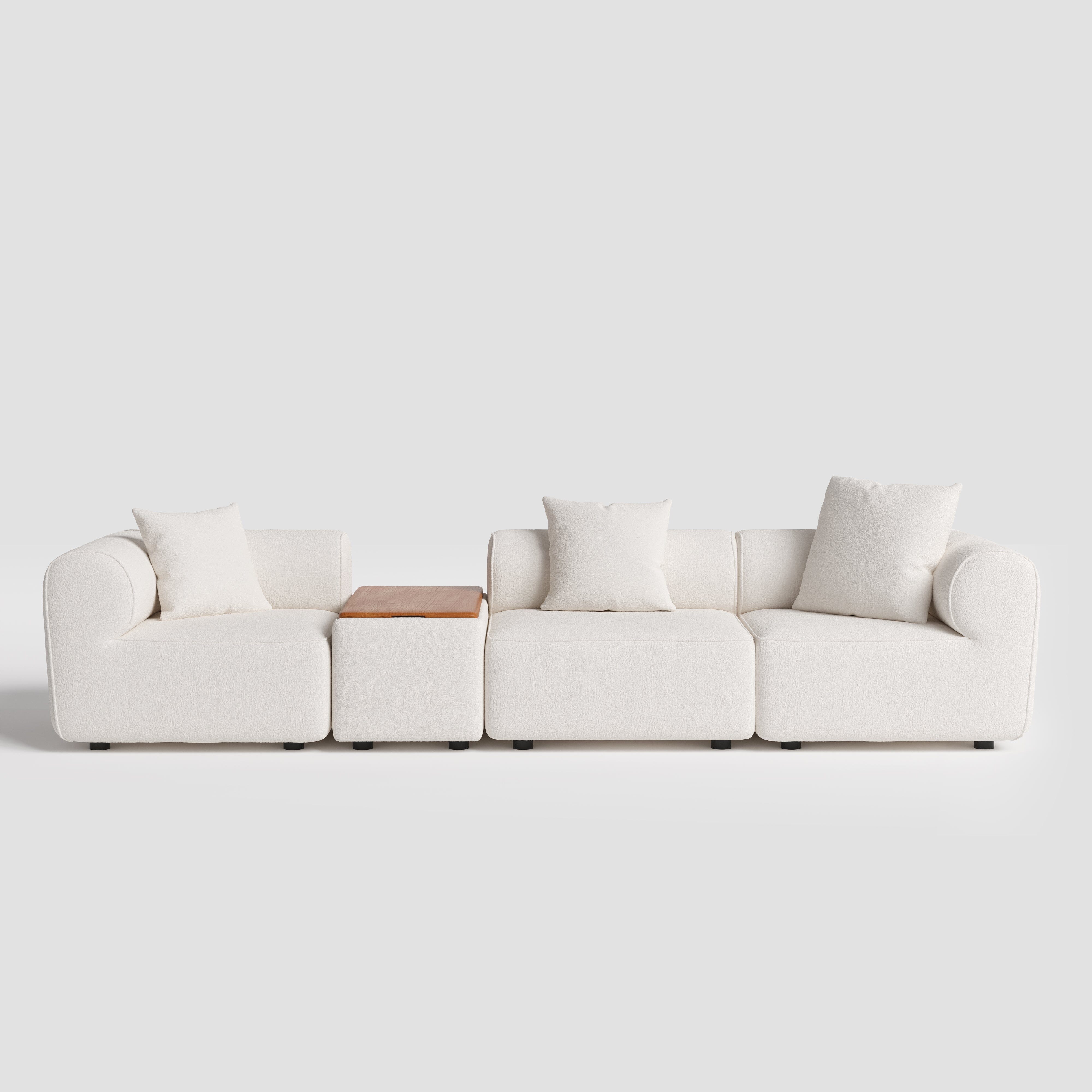 The Plump Modular Bouclé Sofa with Integrated Storage Cottonfy UK 