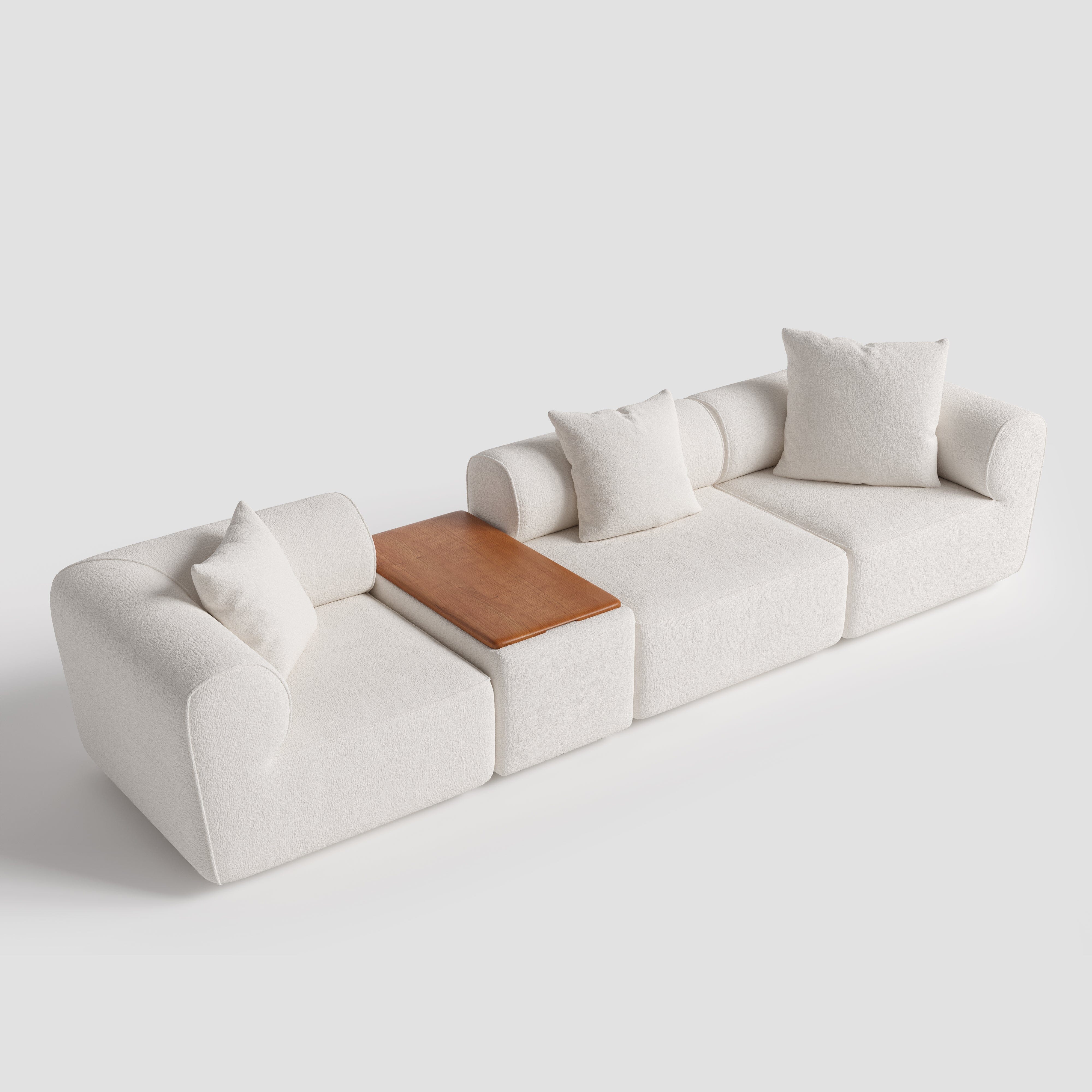 The Plump Modular Bouclé Sofa with Integrated Storage Cottonfy UK 